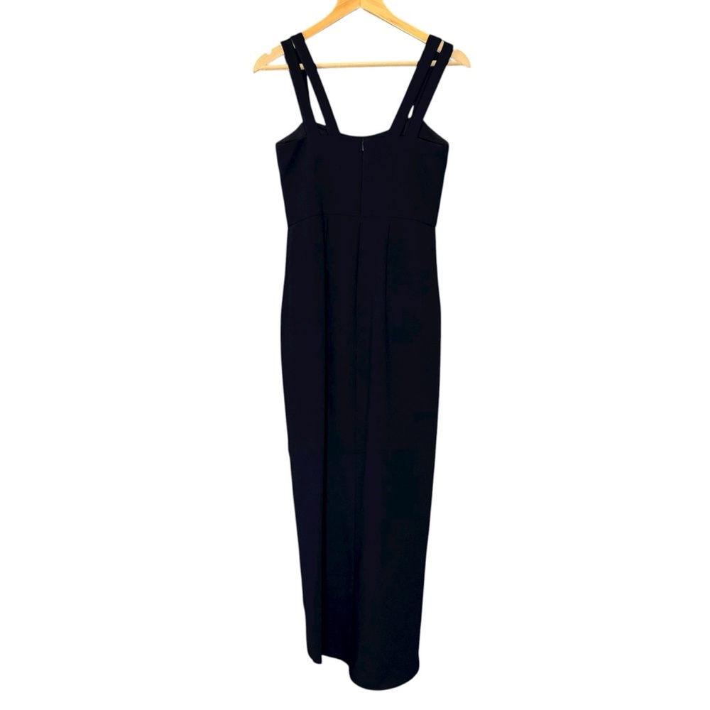 Xscape dress navy blue double strap tulip skirt cocktail midi formal size 4 - Picture 3 of 11
